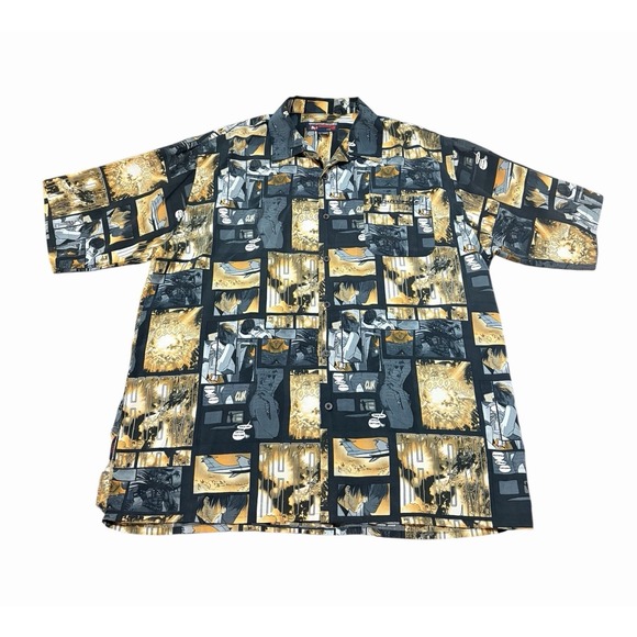 Southpole Other - South Pole Men's Short Size XXL Shortsleeved Button Up Shirt Vintage Graphic Y2K
